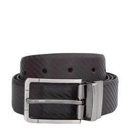 The Vertical Navy & Wine Leather Reversible Belt for Men-image-9