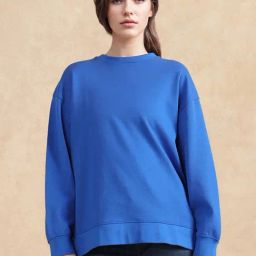 RAREISM Blue Cotton Blend Solid Long Sleeves Sweatshirt-image-22