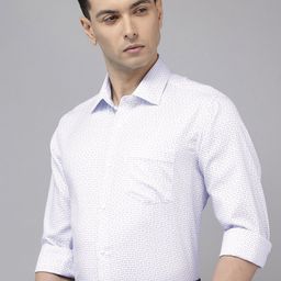Van Heusen Custom Fit Geometric Printed Pure Cotton Formal Shirt-picture-12