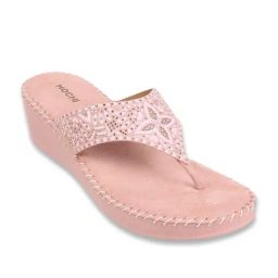 Mochi Women's Pink Thong Wedges-image-67
