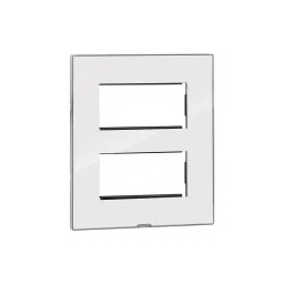 Legrand Cover Plate with Support Frame Myrius Ice White 2*4 Module, 6795 29-13