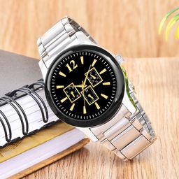CSAMON Men Printed Dial & Bracelet Style Straps Analogue Watch B9050 BLK Milar D-image-88