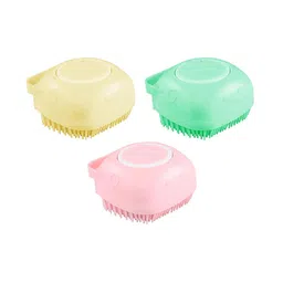 Omidazzle Set Of 2 Soft Silicon Bath Brush For Hair Scalp & Silicone Dispenser-14