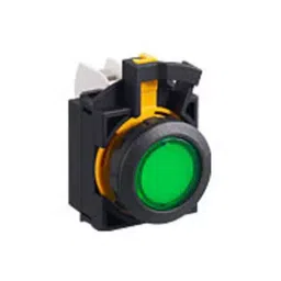IDEC CW Series Flash Silhoutte Switch Pilot Light Round Flat Type and 22 mm Dia, CW1P-1EQHG-44