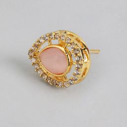 Anouk Gold-Plated Cubic Zirconia Teardrop Shaped Studs Earrings image 2