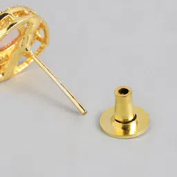 Anouk Gold-Plated Cubic Zirconia Teardrop Shaped Studs Earrings image 3