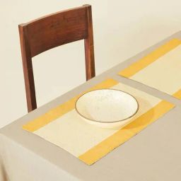 Fabindia Nadij Mustard Cotton 518 GSM Mat - Set of 6-7