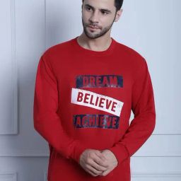 Vimal Jonney Red Regular Fit Printed Sweatshirt-picture-2