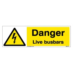 SUNSIGNS Danger Live Busbars Signages Size 300x100 mm HP Print + Vinyl + ACP Sheet, SN0171-image-67