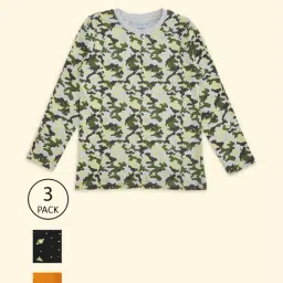 Pantaloons Junior Multicolor Cotton Printed Full Sleeves T-Shirt (Pack of 3)-image-97