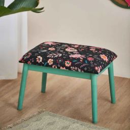 Chumbak Memsaab Bohemian Paisley Black Mango Wood Small Bench-image-69