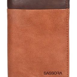 SASSORA Izan Tan & Brown Small Leather Bi-Fold Notecase for Men-picture-21