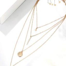 YouBella Valentine Gift Jewellery Multi Layered Gold Plated Necklace for Women/Girls-12