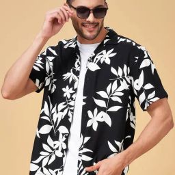 People by Pantaloons Black & White Regular Fit Printed Shirt-image-48