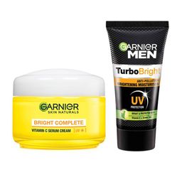 Garnier Vitamin C Serum Cream 45g & Brightening Moisturiser 40g Combo-26