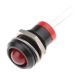 RS PRO Red Panel Mount Indicator 2V DC, Mounting Hole Size 12 mm, Termination Type , Model No 211982-37