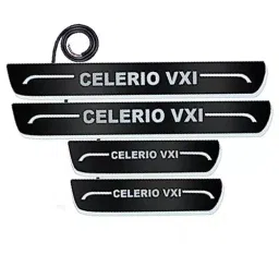 Auto Pearl Car Door Foot Step Led Sill/Scuff Plates Mirror Finish Black Compatible For Maruti Suzuki Celerio Vxi 2014, LEDBlklPLATE_Blk_CelerioVXI2014 (Set of 4)-image-85