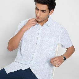 Peregrine by Pantaloons Abstract Printed Spread Collar Regular Fit Casual Shirt-image-84
