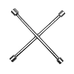 Auto Pearl Metal 4 Way Car Wheel, 17 x 19 mm, 18 x 21 mm Screws Silver Wrench Cross Spanner for 520D-image-86