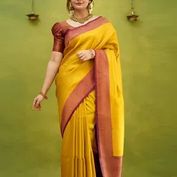 CANIZZARO Woven Design Zari Banarasi Saree-picture-36