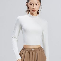HRX by Hrithik Roshan Solid High Neck Long Sleeves Sports Top-image-35