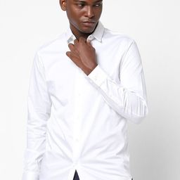 The Collection Classic Slim Fit Cotton Satin Shirt-image-13