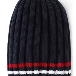 Pine Kids Cable Knit Design Woollen Cap Navy Blue - Diameter 13 cm-image-24