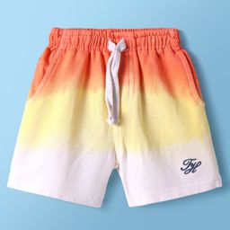 ToffyHouse Single Jersey Knee Length Ombre Shorts - Orange & Yellow-image-30