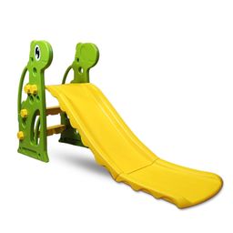 Kidsmate Indoor & Outdoor Fun Slide for Kids | Safe, Durable PE Plastic with Rounded Corners - Yellow/Green-11