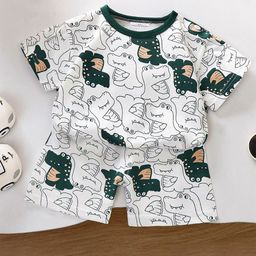 FOREVER FRIDAY Boys Printed Round Neck Pure Cotton T-Shirt With Shorts-image-53
