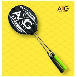 AXG NEW GOAL Scratch Resistant A 2000 Badminton Racquets Set Of 2 with 3 Plastic Shuttles and Net Badminton Kit - Multicolor image 2