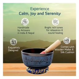 Sarveda Rustic Blue Mantra Singing Bowl image 3