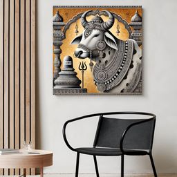999Store Brown & Grey Wood Birds and Animals Wall Paintings-picture-6
