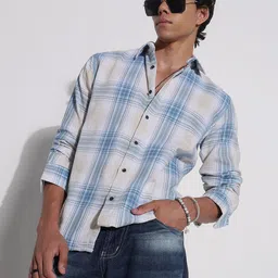SHOWOFFFF Men Comfort Slim Fit Tartan Checks Casual Shirt-image-83