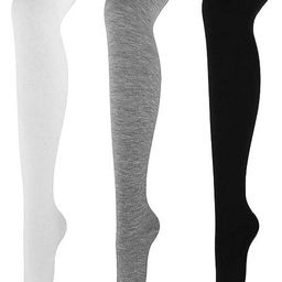 TRAZO Women Pack Of 3 Thigh High-Length Socks-19