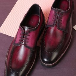 MILLE DOLLARI Men Leather Textured Round Toe Lace-Ups Derbys-image-57