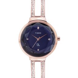 Timex Women Blue Dial & Rose Gold Toned Analogue Watch TWEL13404-image-17