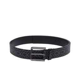 Calvin Klein Men Brand Logo Print & Textured Leather Belt-5
