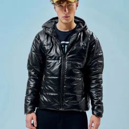 Bewakoof Black Loose Fit Embroidered Oversized Hooded Jacket-picture-40