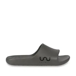 Doubleu Men's Charcoal Slides image 2