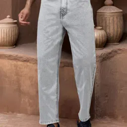 Styli Grey Relaxed Fit Heavily Washed Jeans-picture-12