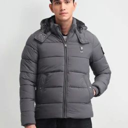 U.S. Polo Assn. Denim Co. Grey Regular Fit Hooded Jacket-image-73