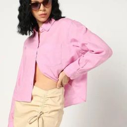 GAP Pink Relaxed Fit Solid Shirt-picture-41