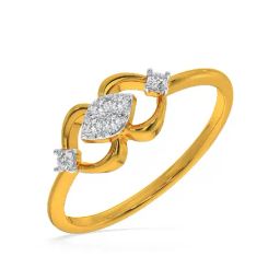 Kisna Diamond & Gold Jewellery Paula 18k (750) Diamond & Gold Ring For Women-image-10