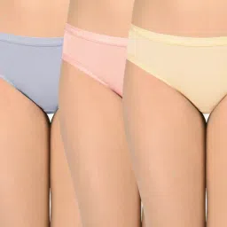 Amante Multicolor Cotton Bikini Panty (Pack Of 3)-image-32