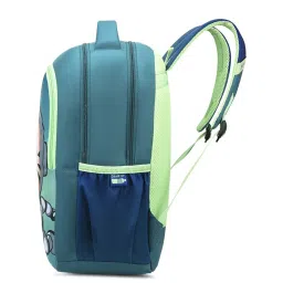 Skybags Snuggle 04 Green & Blue Polyester Printed Backpack - 18 Ltrs image 4