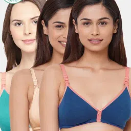 Inner Sense Multicolored Non Wired Non Padded Nursing Bra (Pack Of 3)-image-76
