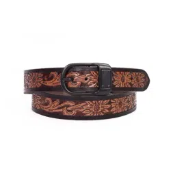 Celtic Brown Floral Print Belt-picture-47