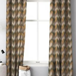 SPACES DRAPE STORY Boho Digital Print Khaki Brown Polyester 9 ft Long Door Curtains - Set of 2-image-19