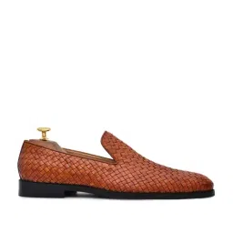Griffin Men's MAROUSH BURNISHED HAND WOVEN Tan Casual Loafers-image-68
